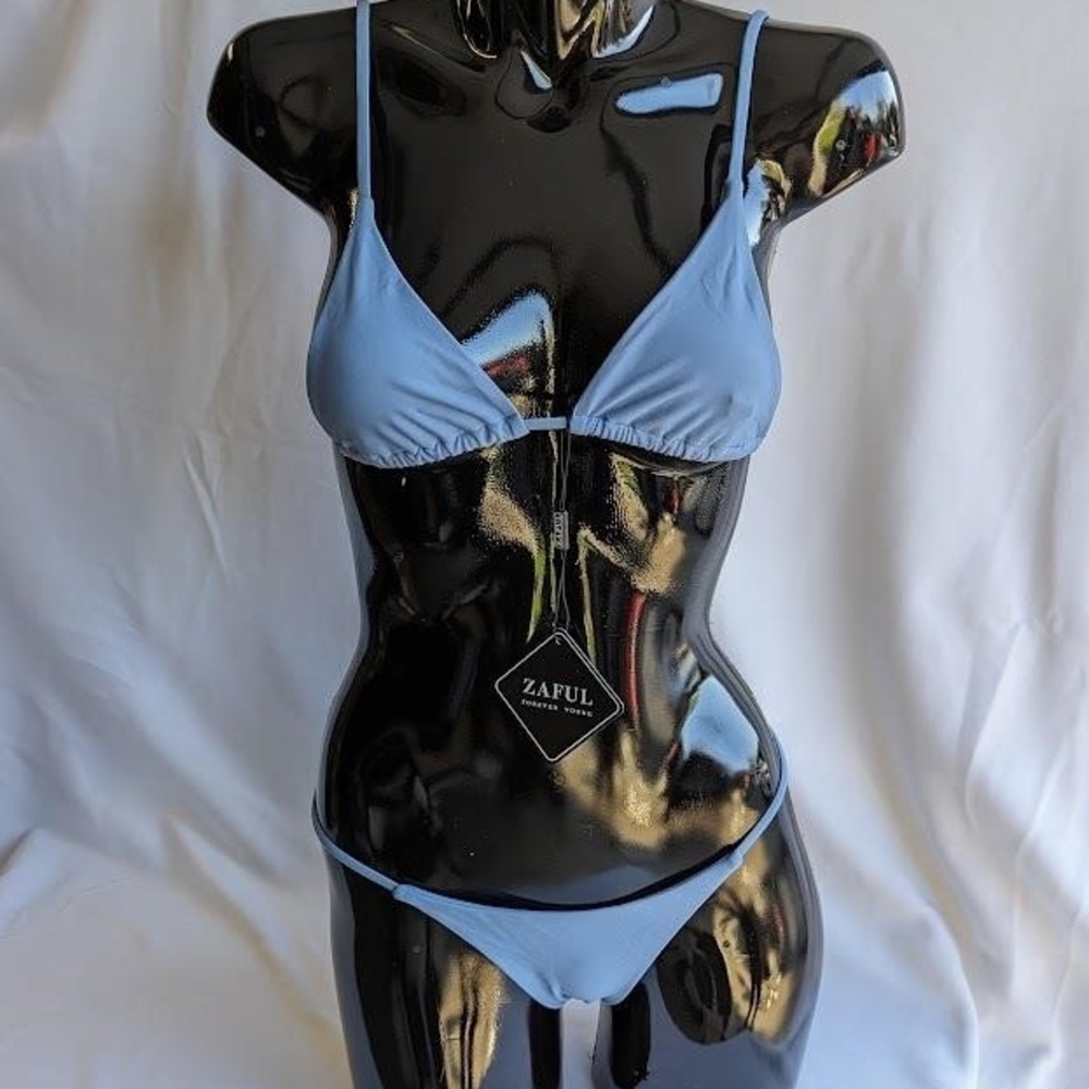 Zaful Sky Blue Bikini Set